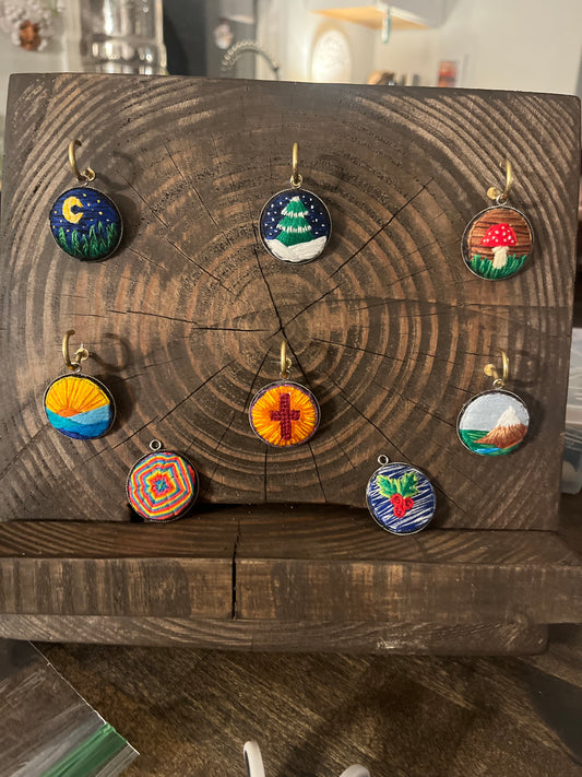 Handmade Embroidered Pendant